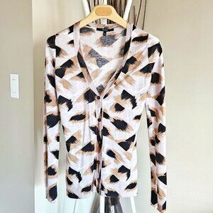 Gucci Women's Patterned Cardigan in Black and Tan